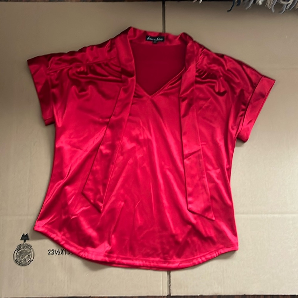 Alison Andrews Silk Red Dress Shirt